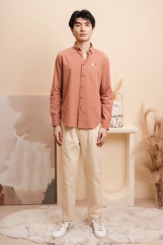 Olow Sienne Classico Goosy Shirt in Terracotta