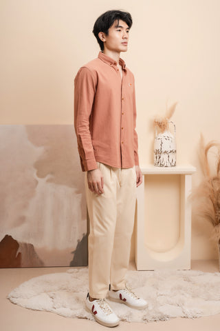 Olow Sienne Classico Goosy Shirt in Terracotta