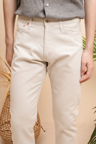 FOB Factory 5 Pocket Bedford Cord Trousers In Ivory